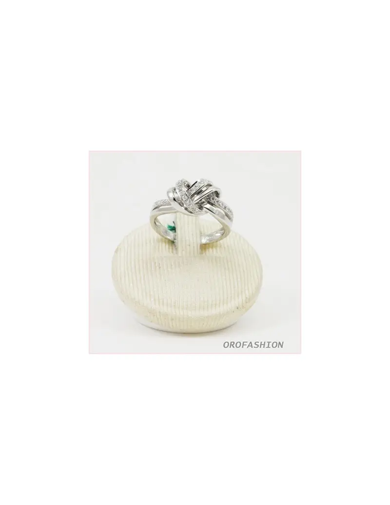 Anello oro bianco 18kt con diamanti - F2511175