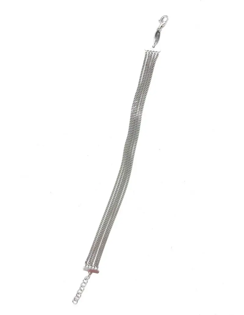 Bracciale flessibile multifilo in argento 925rodiato B248R