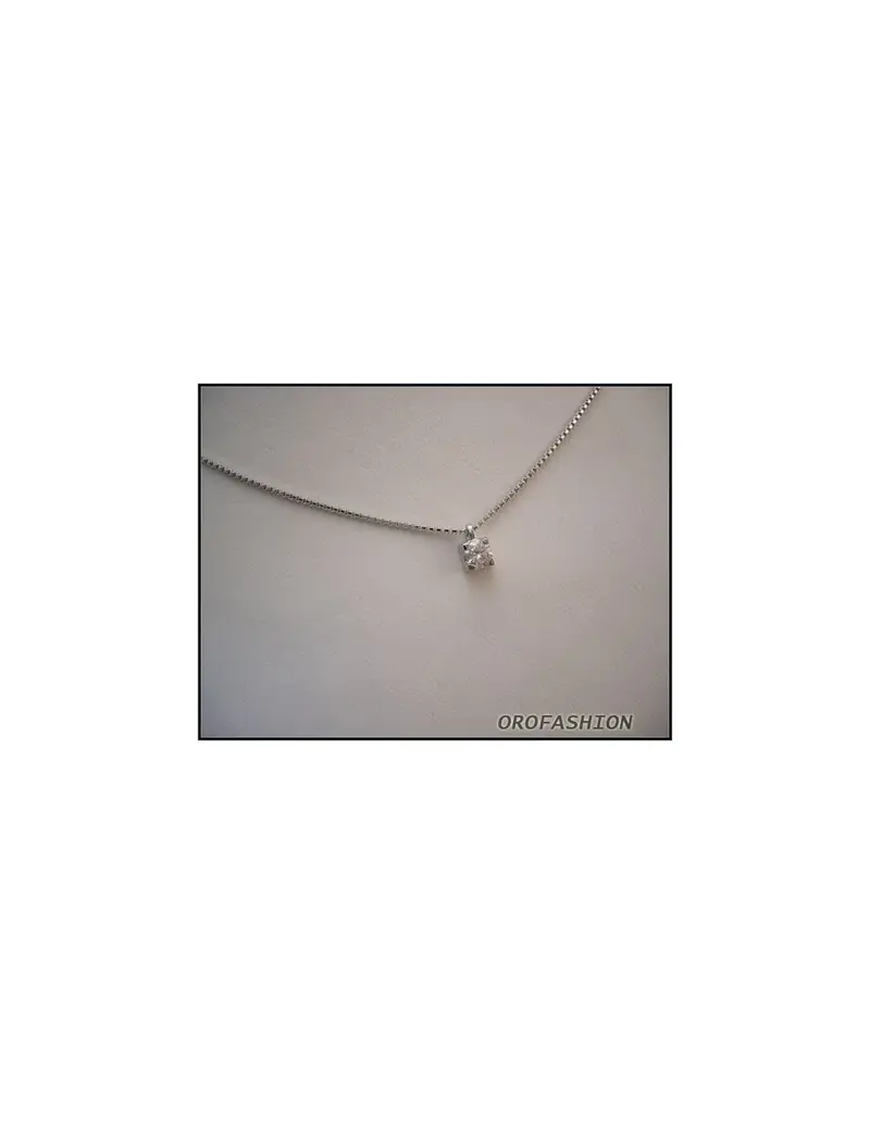 Girocollo oro diamante solitario ct 0.18 - 610114