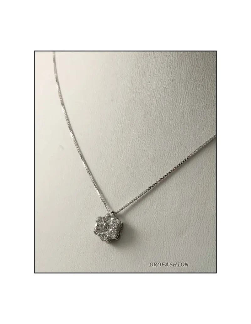 Girocollo oro diamanti effetto solitario ct 0.64 - 16091317- Valore 1550