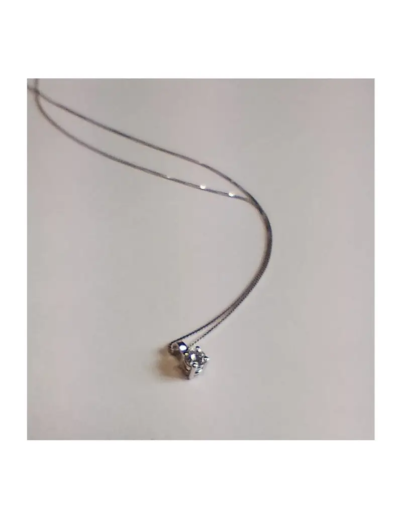 Girocollo in oro bianco 18Kt con diamanti naturali B-PLF009