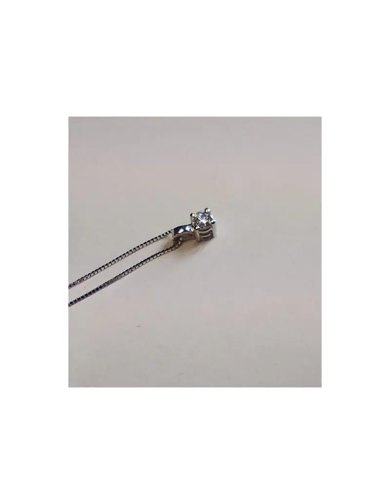 Girocollo in oro bianco 18Kt con diamanti naturali B-PLF011