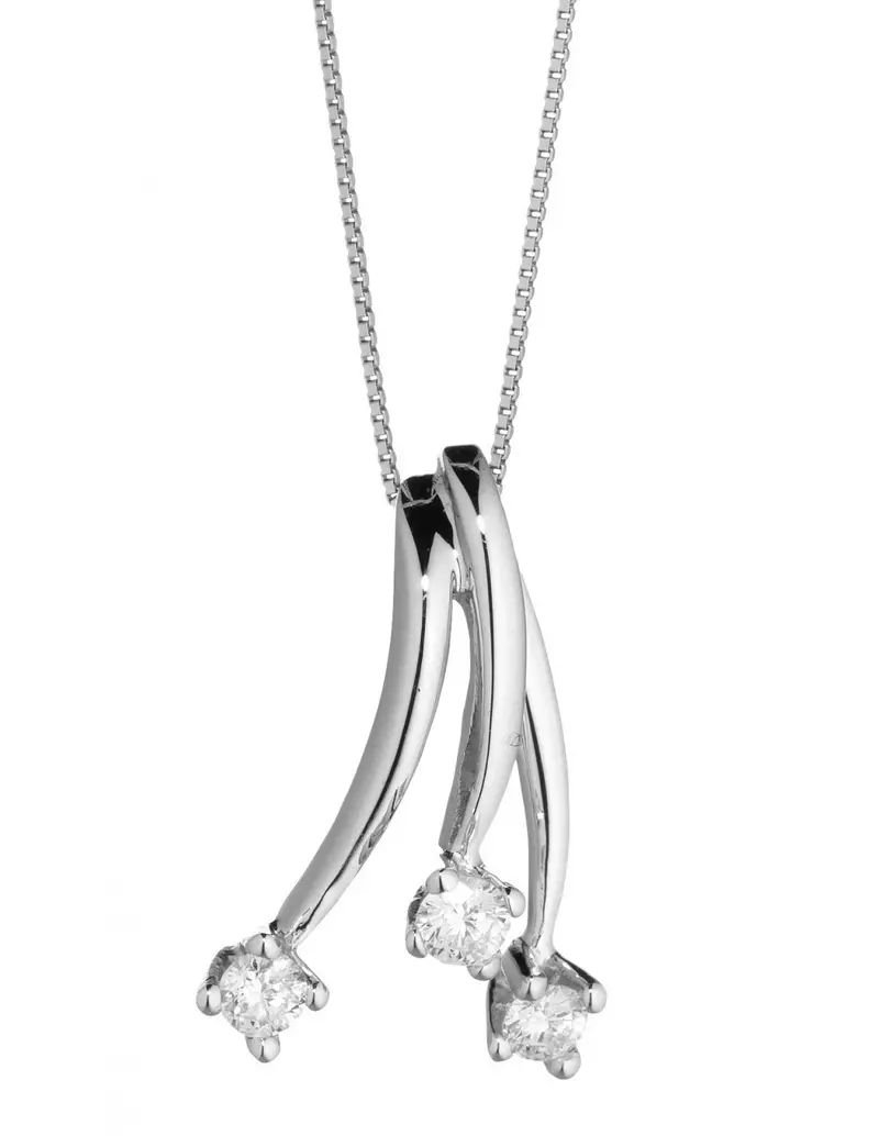 Girocollo in oro bianco 18Kt con diamanti naturali F-CIORC/1015