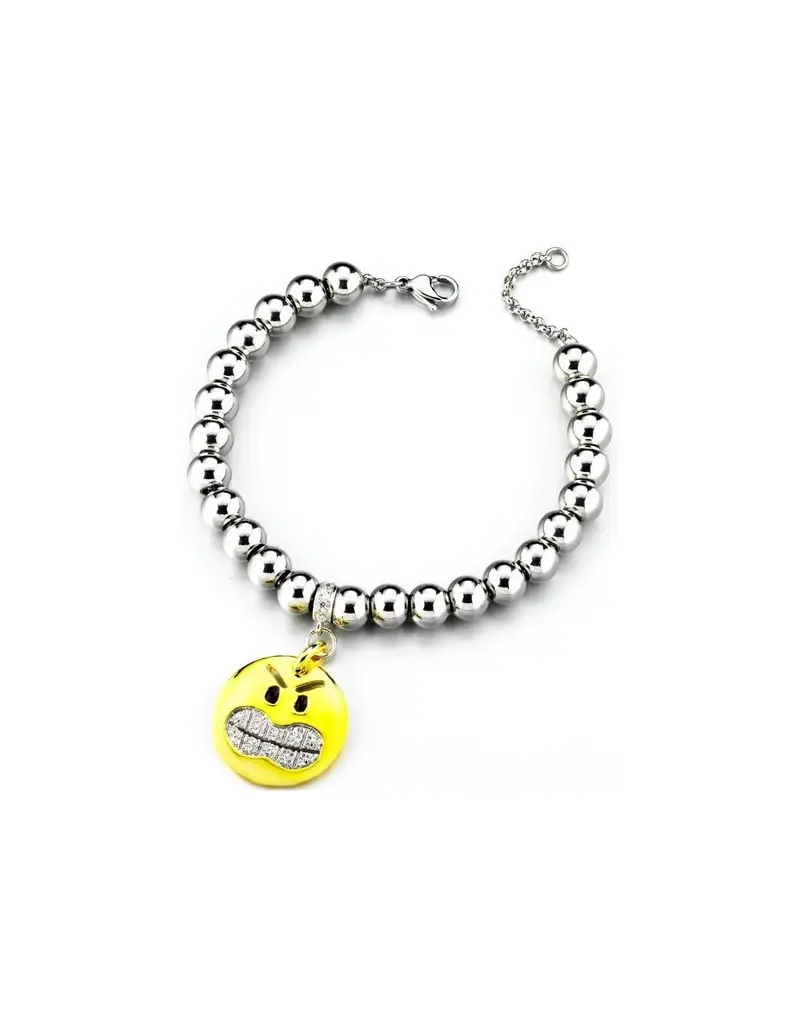 SALDI Bracciale DIMMIjewels Emoticons Smile Stai alla larga DM-SMAL