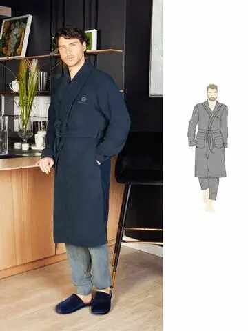 Vestaglia uomo da camera in jersey punto Milano Nottingham PV38930