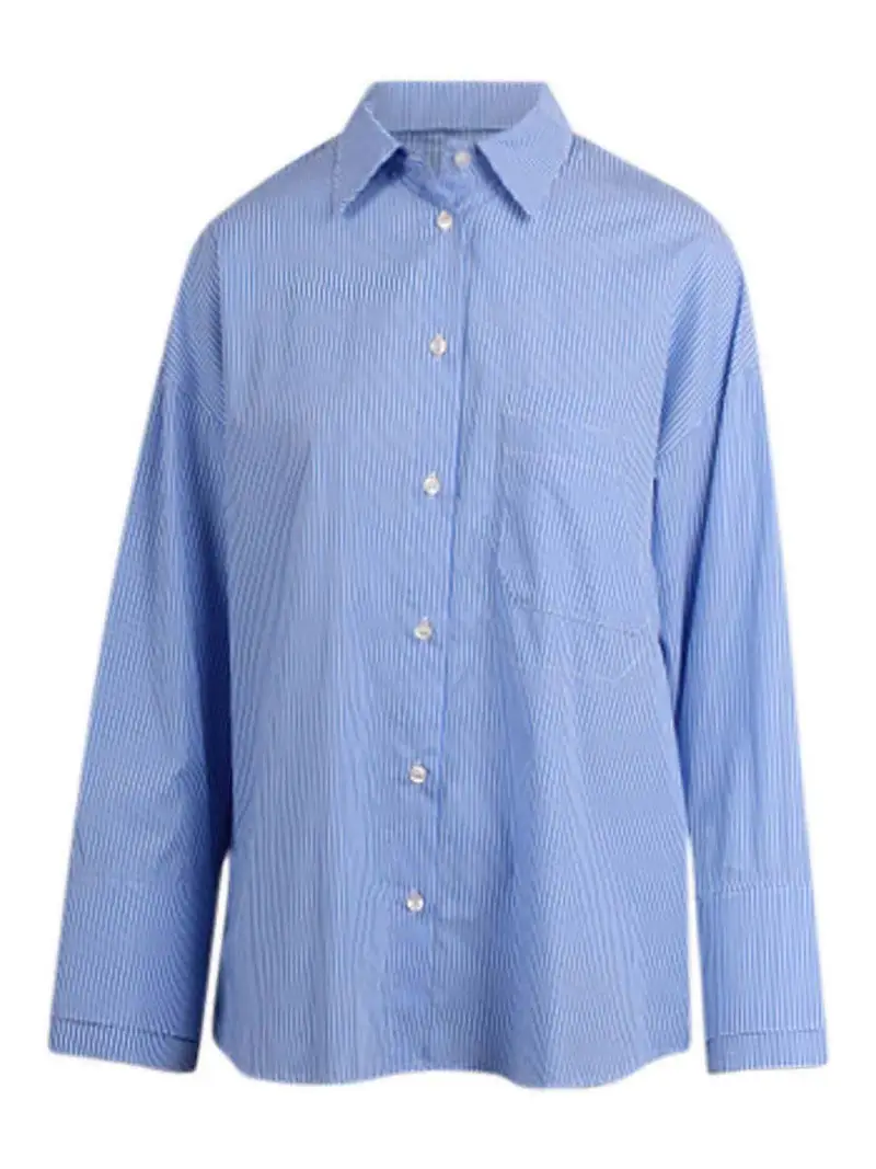 Camicia Gessata Blu