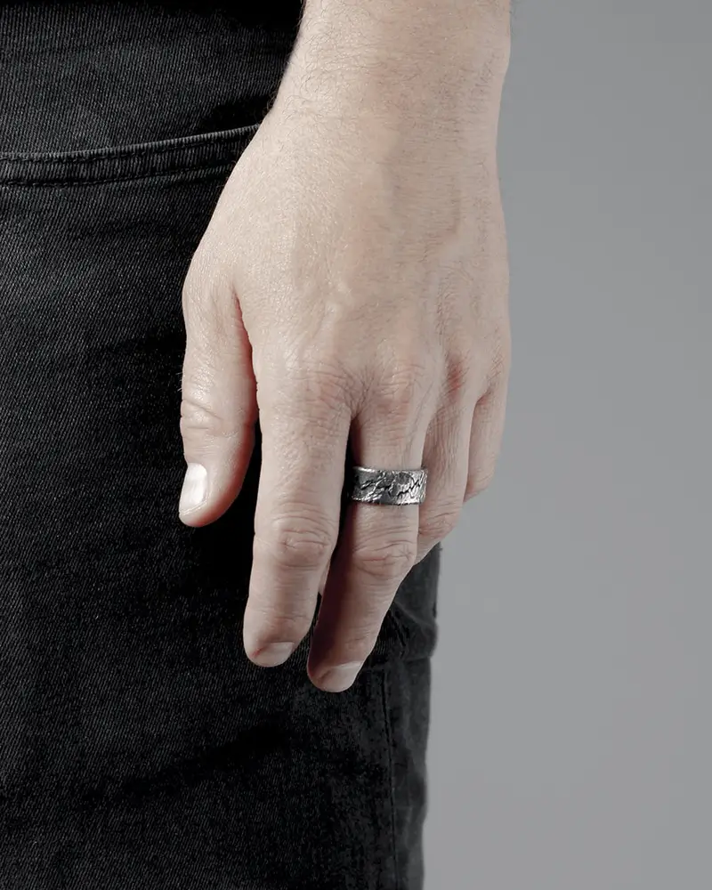 Anello Fascia Materic Brunito miniatura 2