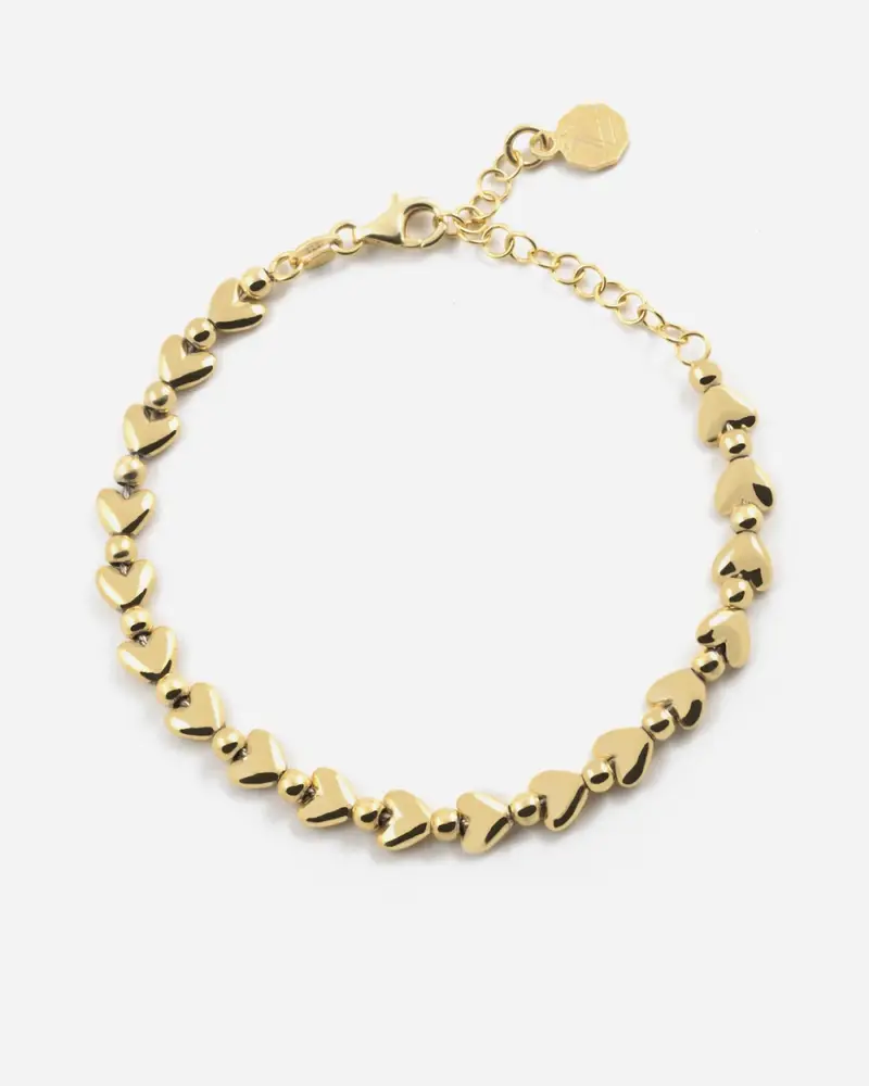 Bracciale Cuori Golden Matchy Placcato Oro Lucido