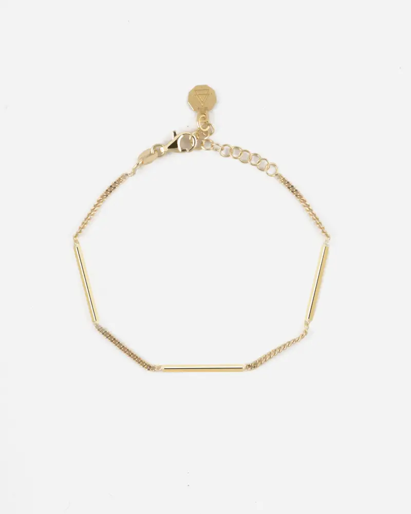 Bracciale Golden Bars Placcato Oro Lucido