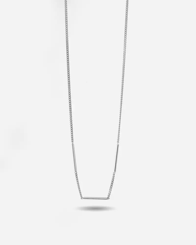 Collana Silver Bars In Argento Lucido