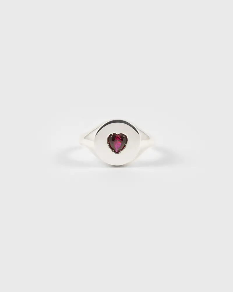 Anello Chevalier Love Promise In Argento Con Brillante A Cuore Lucido