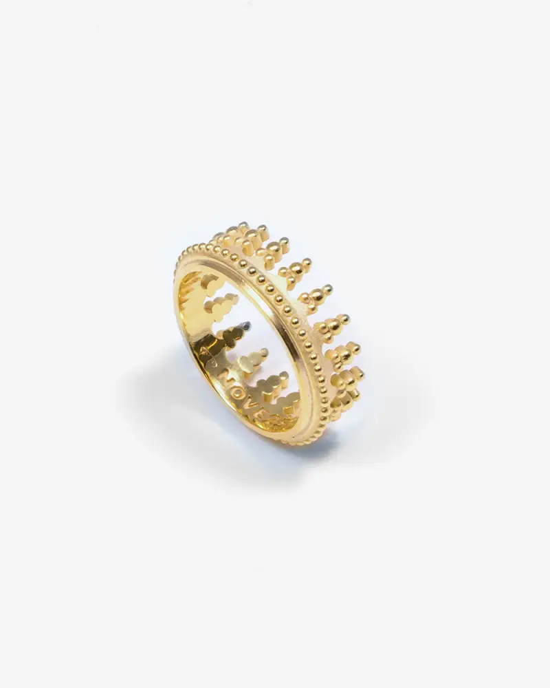 Anello Corona Rex Maris Placcato Oro Lucido