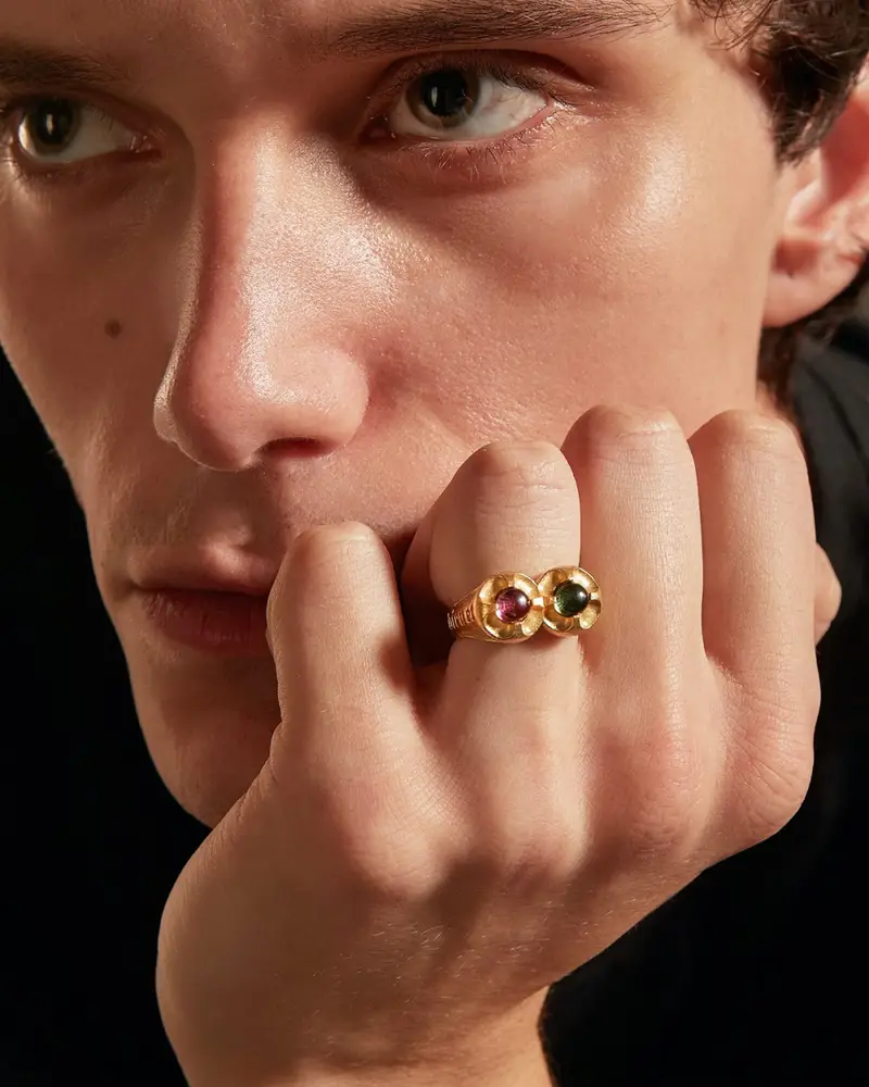 Anello Dieu Et Le Roi Placcato Oro Lucido miniatura 2