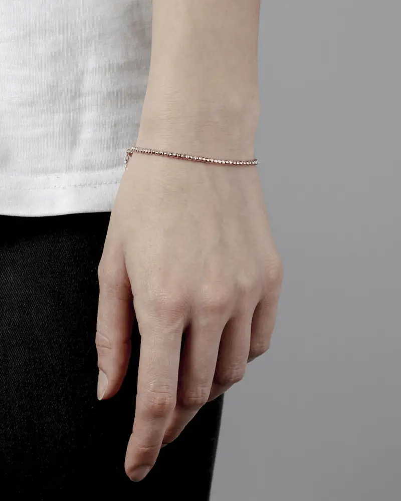 Bracciale Placcato Oro Rosa Disco 300 Lucido miniatura 2