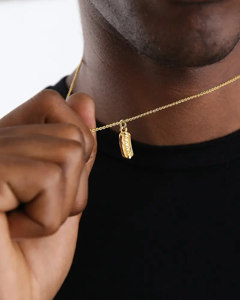 Ciondolo Fast Food Hot Dog Lucido miniatura 2