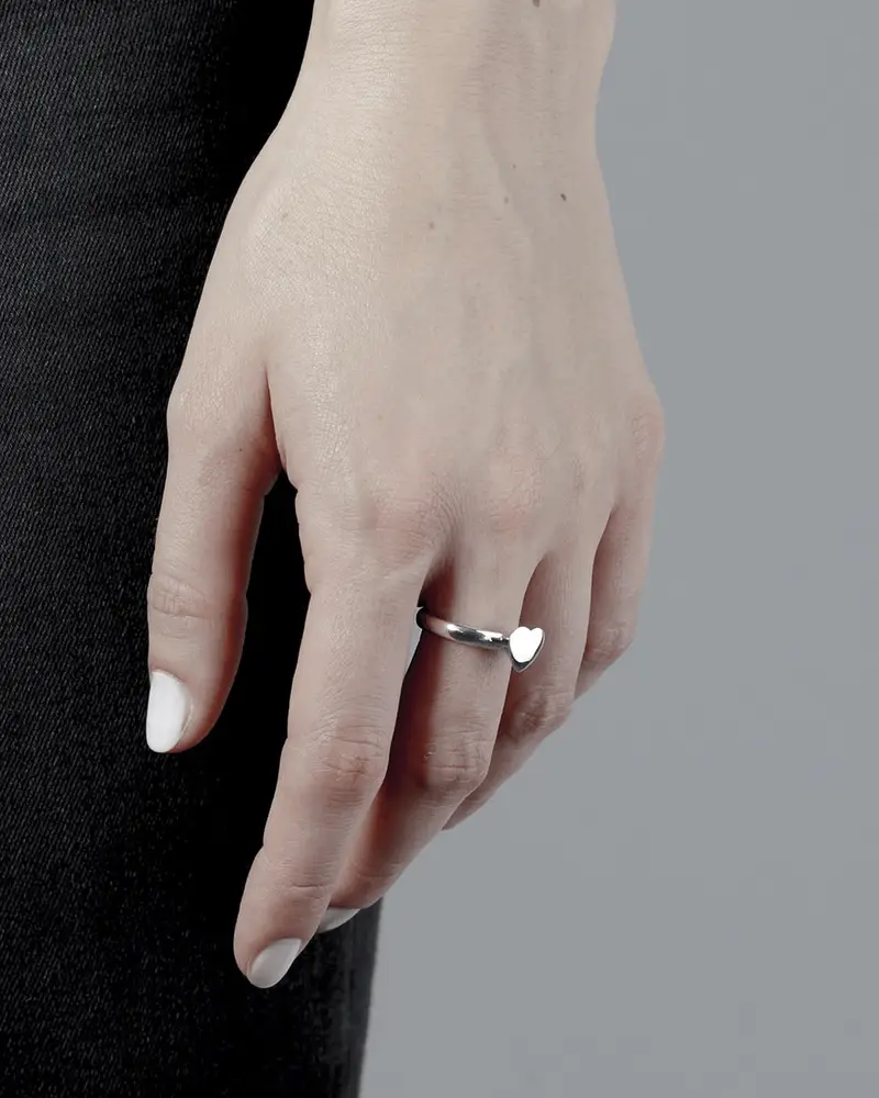 Fedina Solitario Cuore Lucido miniatura 2