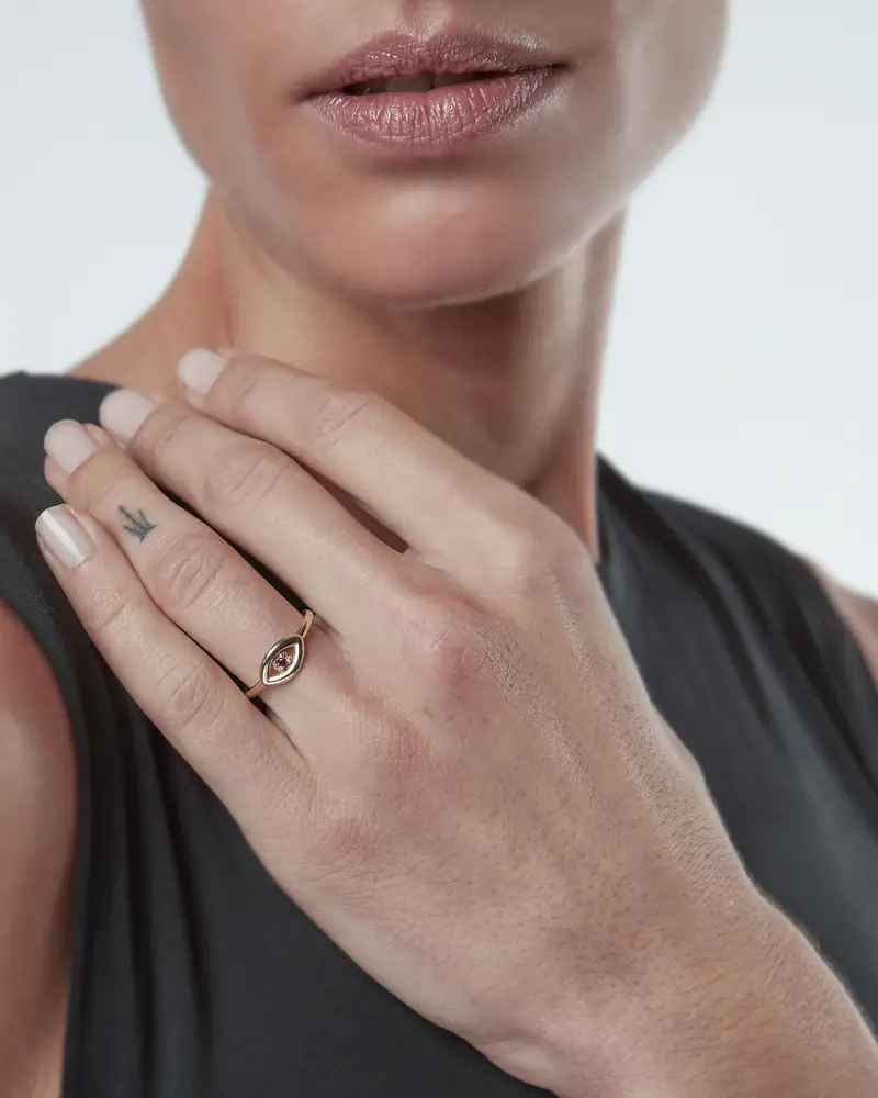 Fedina Terzo Occhio Placcata Oro Lucido miniatura 2