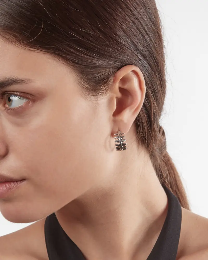 Orecchino A Cerchio Osseus Brunito Lucido miniatura 2