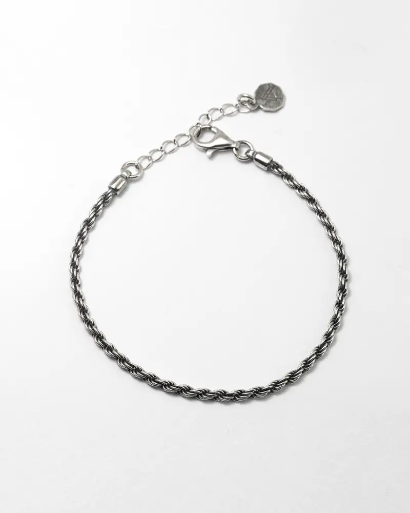 Bracciale Corda In Argento 050 Brunito Lucido