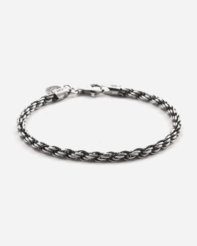 Bracciale Corda In Argento 080 Brunito Lucido