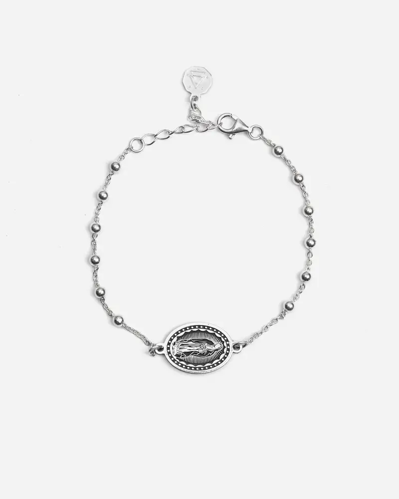 Bracciale In Argento Madonna Guadalupe Brunito Lucido
