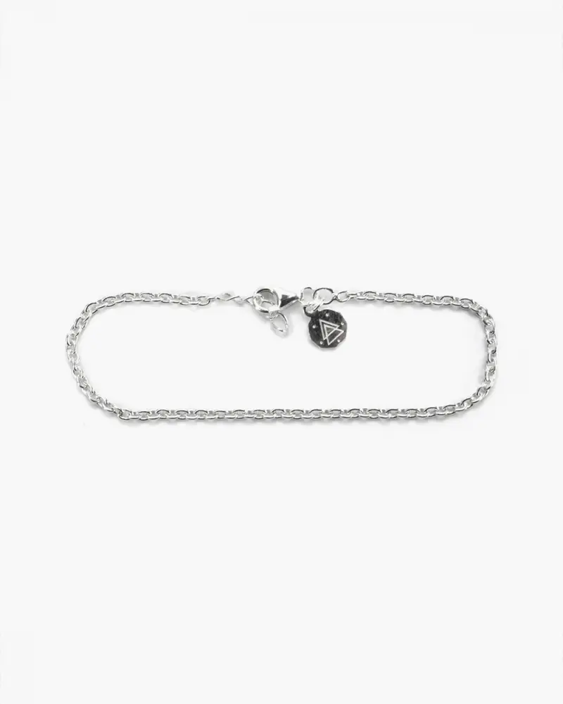Bracciale Maglia Forzatina 060 In Argento Argentato Lucido