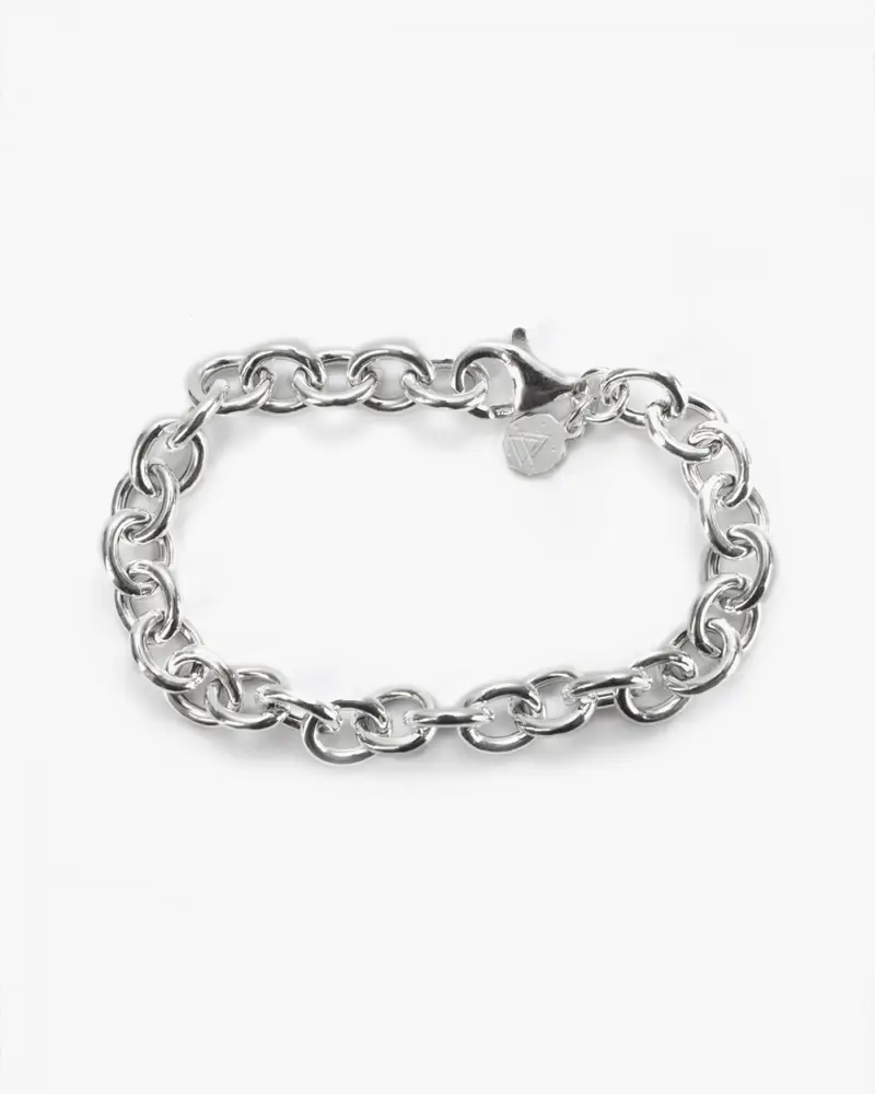 Bracciale Maglia Forzatina 200 In Argento Argentato Lucido