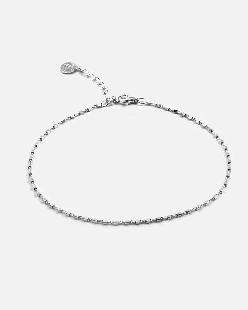 Cavigliera Silver Dice In Argento Lucido