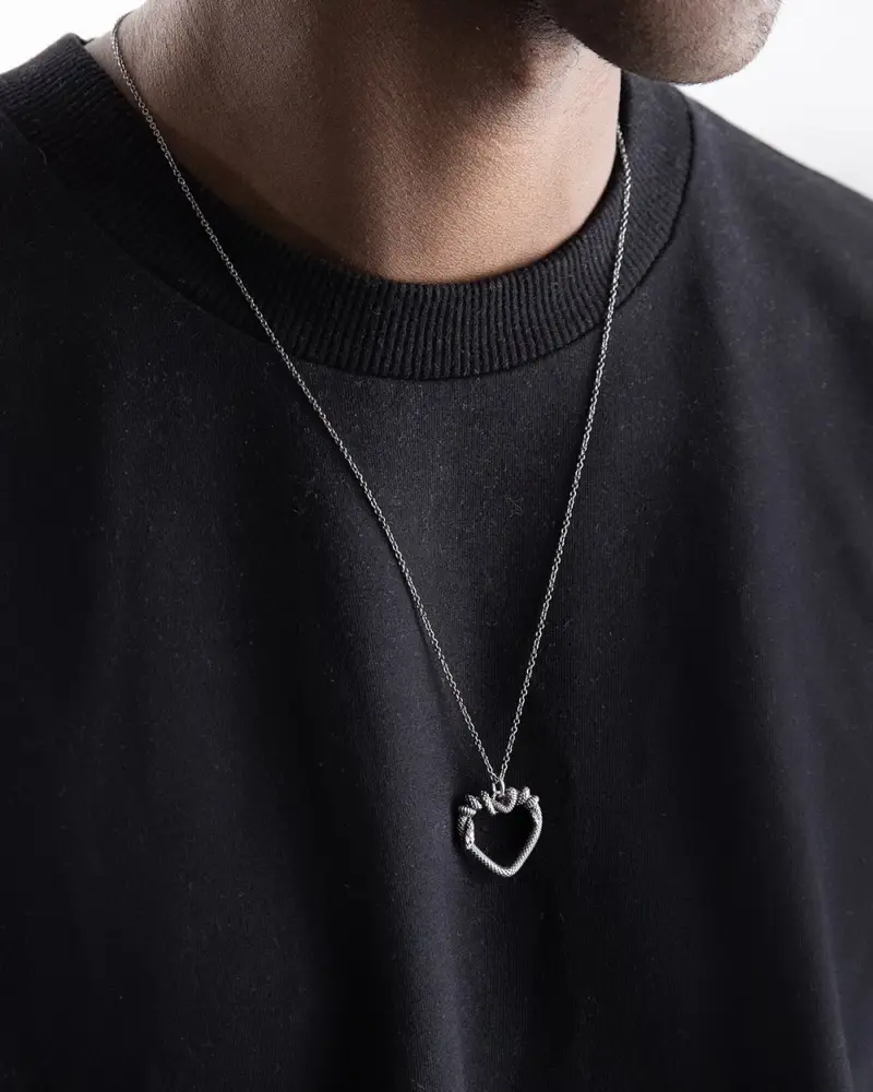 Ciondolo Cuore Serpente Venomized Heart Brunito Lucido miniatura 2