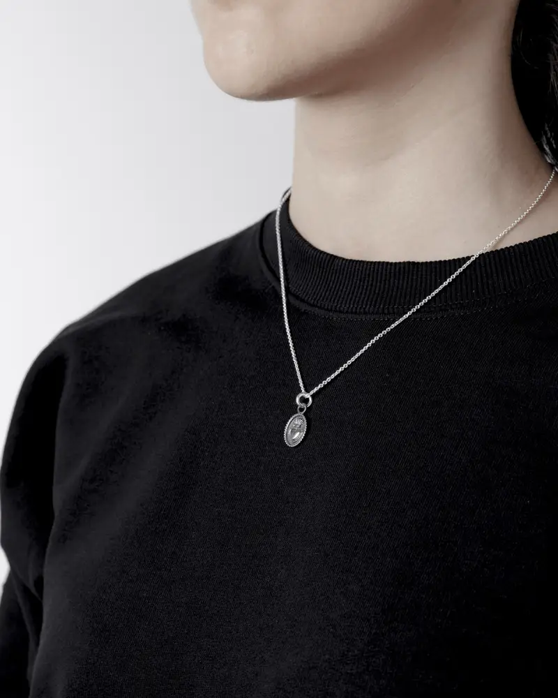 Ciondolo Ex-voto Con Cornice Brunito Lucido miniatura 2