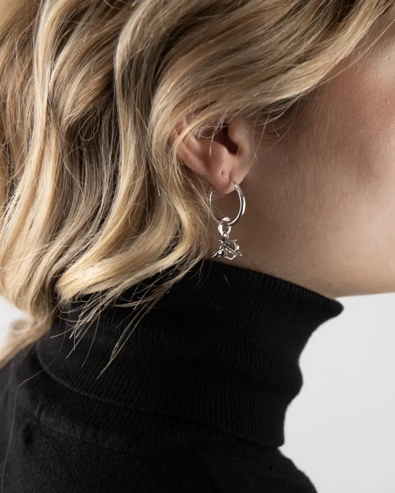 Ciondolo Mini Charm Cupido In Argento Brunito Lucido miniatura 2