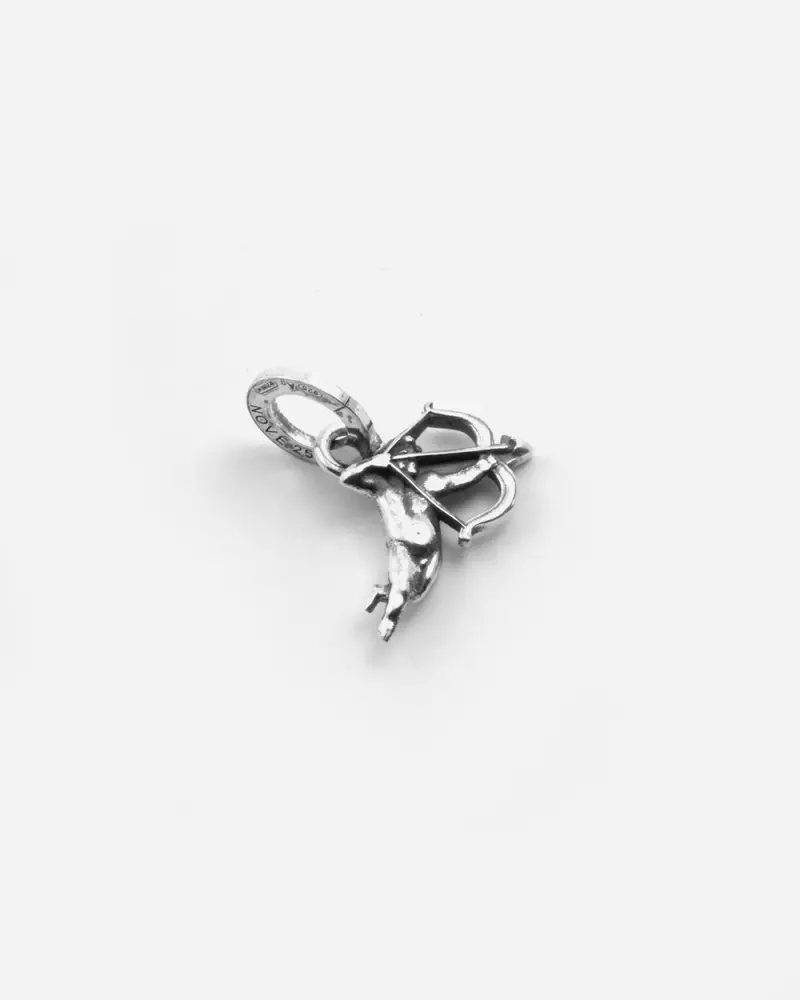 Ciondolo Mini Charm Cupido In Argento Brunito Lucido