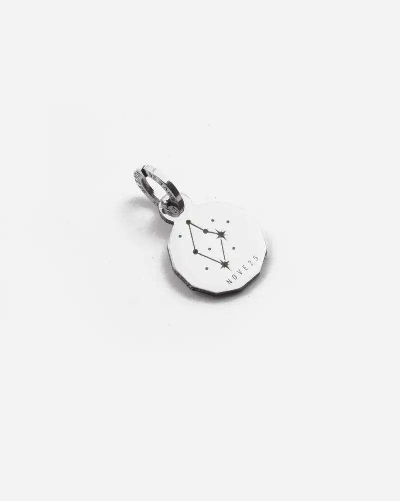 Ciondolo Mini Charm Segno Zodiacale Vergine In Argento Brunito Lucido miniatura 2