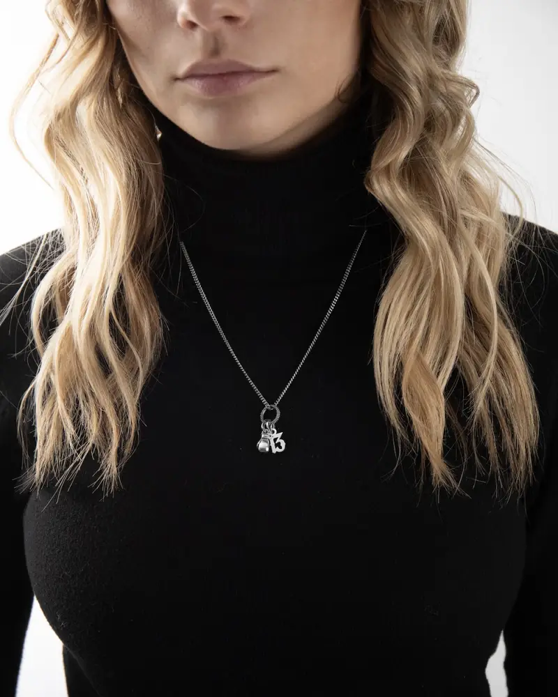 Ciondolo Per Charms Cerchio Puntinato In Argento Brunito Lucido miniatura 2