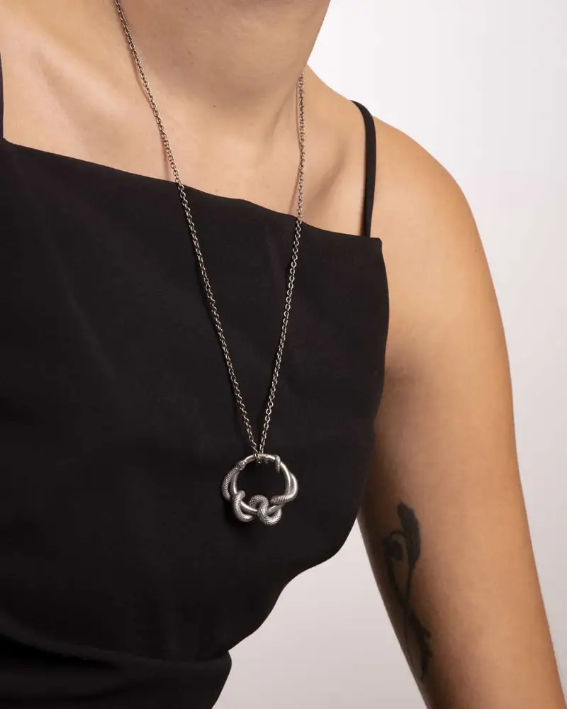 Ciondolo Serpente Nahas Brunito Lucido miniatura 2