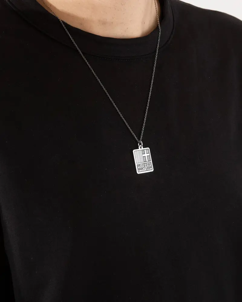 Ciondolo Logo 1899 Ac Milan 125 Anniversario In Argento Brunito Lucido miniatura 2