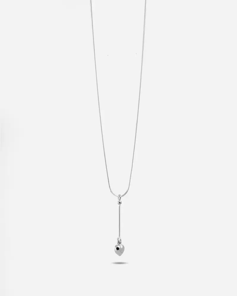 Collana Cravattino Cuore Silver Heartie In Argento Lucido