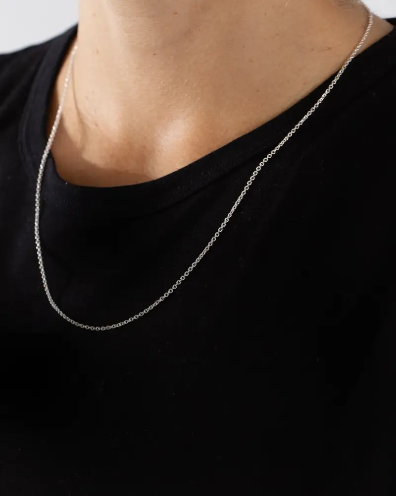 Collana Forzatina 040 In Argento Argentato Lucido miniatura 2