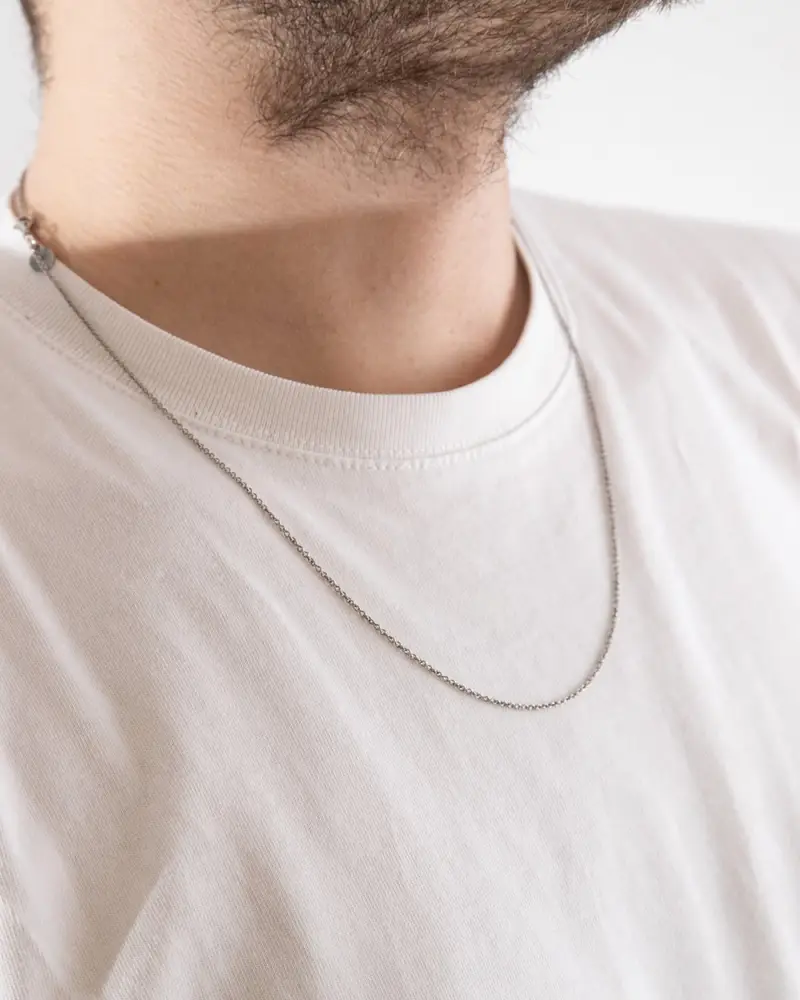 Collana Forzatina 040 In Argento Brunito Brunito Lucido miniatura 2