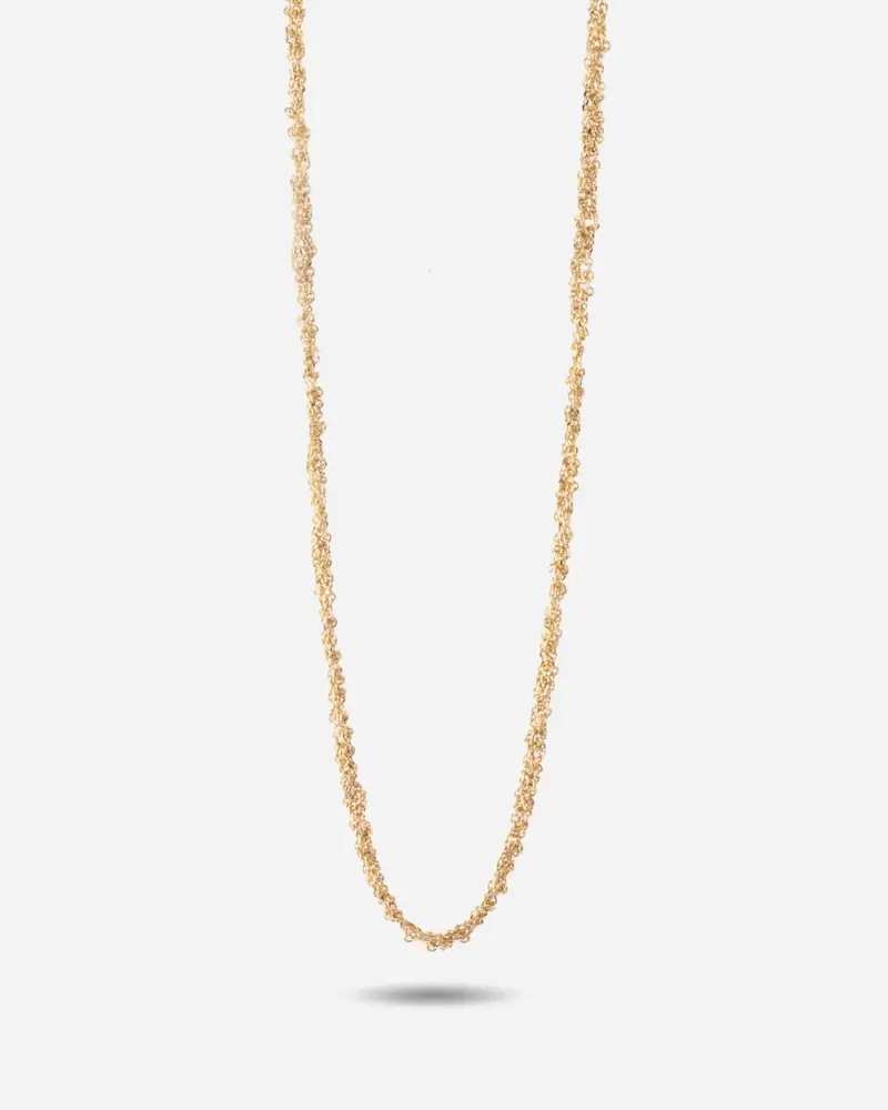 Collana Forzatina Intrecciata Placcata Oro Lucido