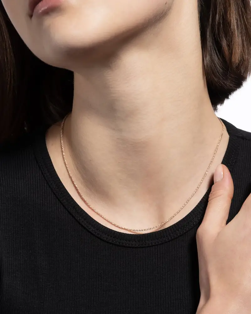 Collana Luce Placcata Oro Rosa Lucido miniatura 2