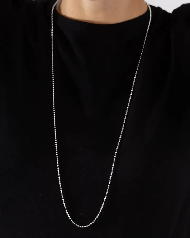 Collana Sfere 150 In Argento Argentato Lucido miniatura 2
