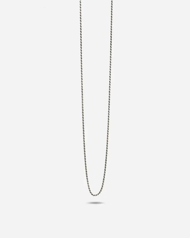 Collana Torchon In Argento Brunito Lucido