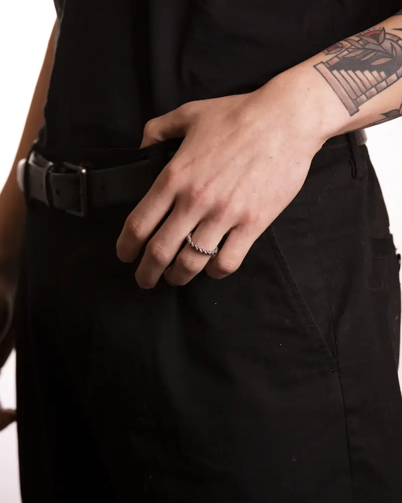 Fedina Cerebro In Argento Brunito Lucido miniatura 2