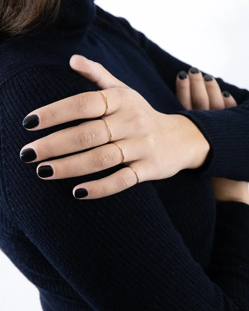 Fermanello Tondo Piccolo Placcato Oro Lucido miniatura 2