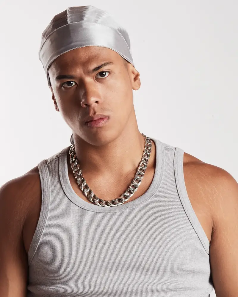 Collana Grumetta Con Texture Gotica Alternata Suerte In Argento Brunito Lucido miniatura 2