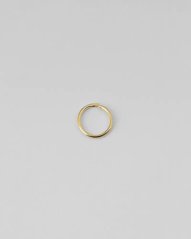 Orecchino A Cerchio Mini Filo 012 D10 Placcato Oro Lucido