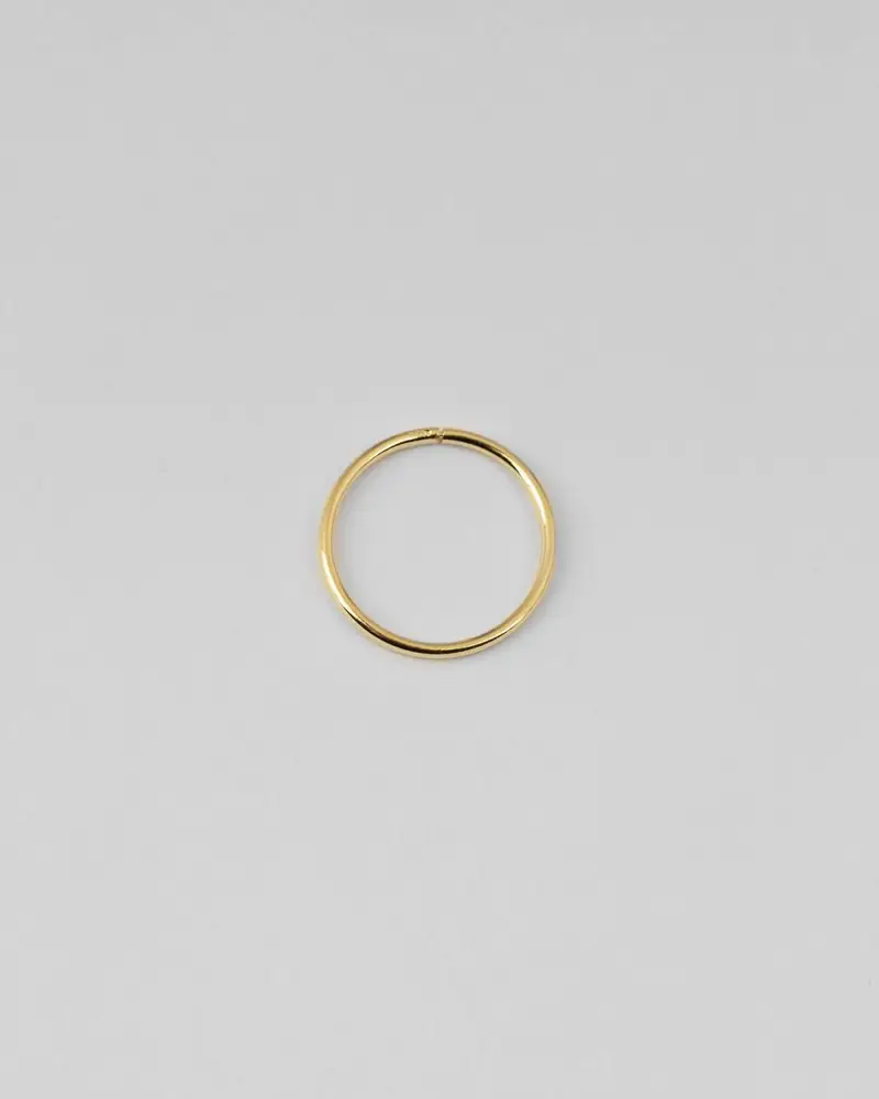 Orecchino A Cerchio Mini Filo 012 D15 Placcato Oro Lucido
