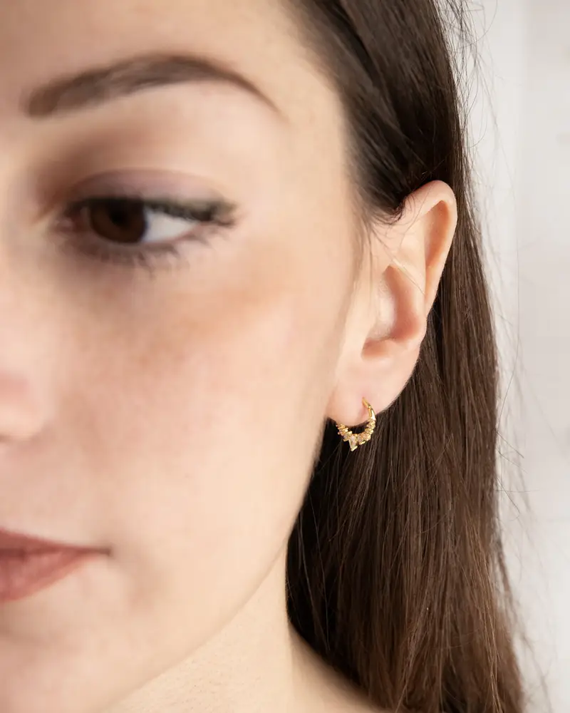 Orecchino Cerchio Golden Constellation Septum Placcato Oro Con Pietre Lucido miniatura 2