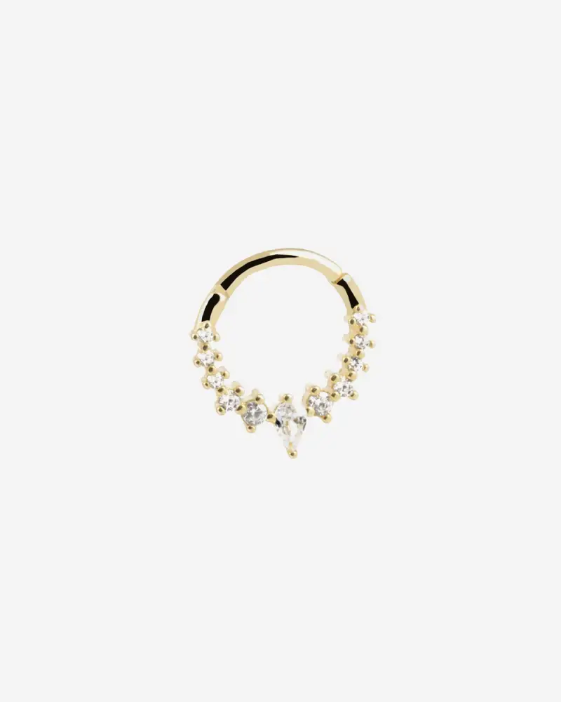 Orecchino Cerchio Golden Constellation Septum Placcato Oro Con Pietre Lucido